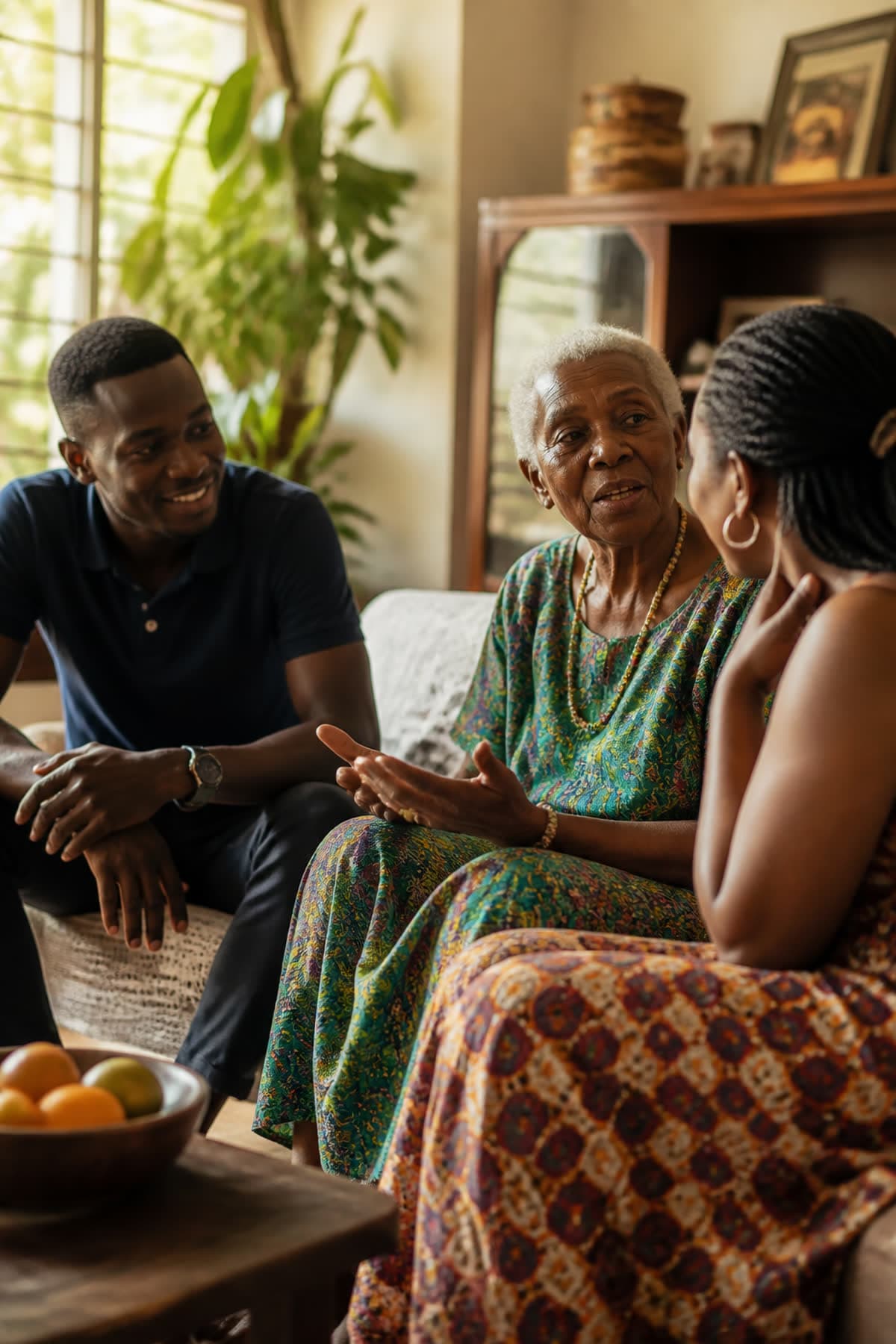 Family connection across distance, suggesting joining a gathering from home